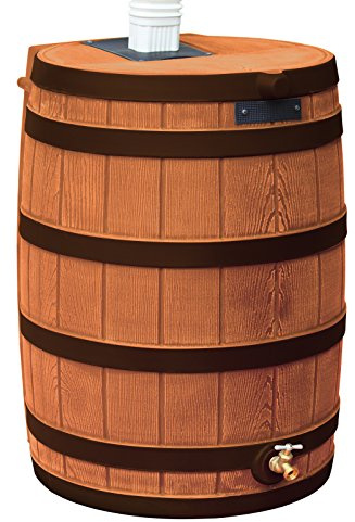 Rain Wizard 50 Gallon Rain Barrel with Darkened Ribs - Terra Cotta