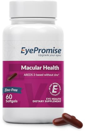 EyePromise Macular Health Eye Vitamin - 60 Softgels, 30-Day Supply - Zinc-Free Eye Health Support with Zeaxanthin, Lutein, Vitamin C, D & E and Omega 3 Fish Oil