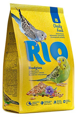 RIO Budgries | 1 kg | Alleinfuttermittel für Wellensittiche | Enthält gesunde Saaten und Getreide | Mit Algen und Calciumgluconat für eine gesunde und ausgewogene Ernährung