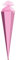 ROTH Bastelschultüte 85cm rosa sechseckig - Schultüte mit Stabiler Rot(h)-Spitze mit Tüll-Verschluss