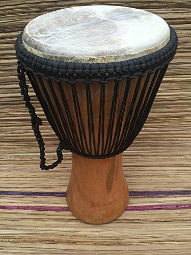 echtem afrikanischen Profi Doppelgewebe Djembe Trommel – 27,9 cm Head (28 cm Kopf, 60 cm Höhe)