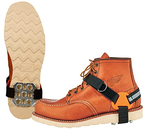 Ergodyne TREX 6315 Strap-On Heel Traction Cleat Grips Ice and Snow, Easily Attaches Over Heel of Shoe/Boot with Steel Plate to Provide Anti-Slip Solution, X-Large,Black