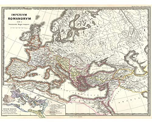 1865 fjäderkarta den romanska empire under konstantin vintage affisch tryck 12 x 16 tum 30 x 40 cm 2953 x Y