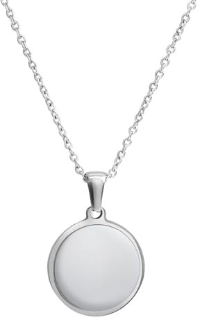 Soul-Cats Edelstahl Kette mit weißem Keramik Anhänger für Damen in hübscher Geschenkbox