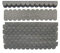 Martinshof Rothenburg Mini Dachschindeln Rund (41 mm) - 3 Sets - Grau für Vogelhaus, Nistkasten, 60 Streifen+3 Firststreifen 1,05 m²
