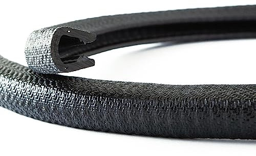 EUTRAS [10 m] profilé de protection de bord 8-10 mm noir - tient sans colle - pour tôles et portières de voiture - protège les arêtes - qualité industrielle allemande - expédition sous 24 heures