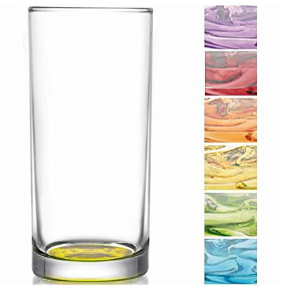 Lot de 6 verres à long drink - Couleurs assorties - Malheureusement, pas de choix de couleur