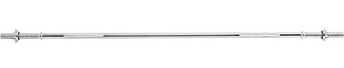 GORILLA SPORTS® Langhantelstange - 170 cm lang, Ø 30 mm, bis 200 kg Belastbar, inkl. 2 Sternverschlüsse, Gerändelt, Verchromt - Langhantel, Lang Hantelstange, Langhantel-Stange