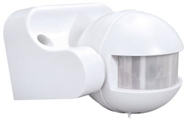 Tibelec 579110 Détecteur de mouvement infrarouge pour Utilisation extérieure Blanc