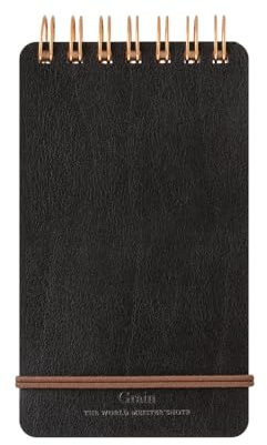 Midori 11796006 Notepad WM Ring Memo Grain Black