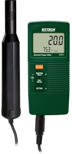 Extech DO210 - Dissolved Oxygen Meter - Portable Water Quality Tester with Temperature Compensation, Altitude & Salinity Adjustments