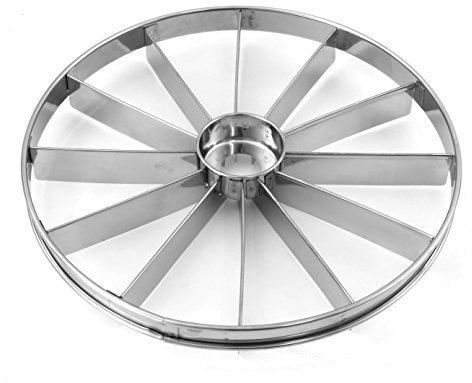 FMprofessional Porzionatore a fette e Decoratore 32cm per Torte in Acciaio Inossidabile, adatto per Creare 12 Fette Uniformi - Strumento Multifunzionale per Cucina, adatto per Pasticceri