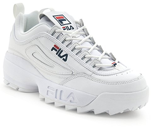 FILA Herren Original Fitness Lea Classic Sneaker, Weiá (Weiß/Marineblau/Rot), 41 EU