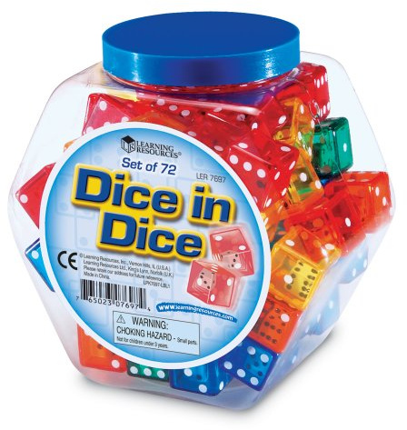 Learning Resources Dice in Dice (Set of 72)