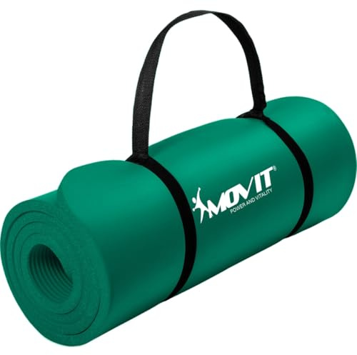 MOVIT Tappetino da Yoga - Pieghevole, Antiscivolo, Viaggio/Casa, Lavabile, Spessore 15/10mm, Colore e Dimensione a Scelta - Tappeto Palestra, Materassino da Fitness, Pilates, Ginnastica, Yoga Mat