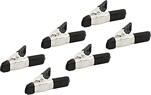 Rolson 60341 6 pc 50 mm Spring Clamp Set, Black