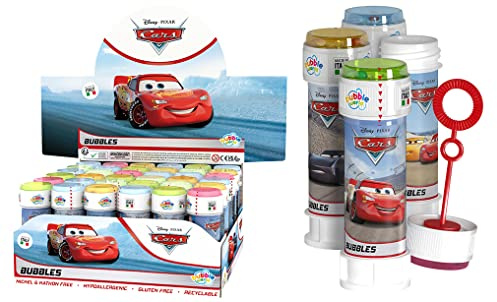Dulcop 4900, Bolle di Saponne con Disney Cars, 60 ml, Multicolore, 36 Pezzi