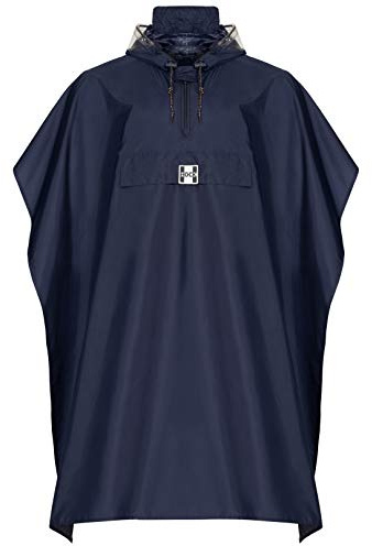 HOCK Rain Poncho for Men and Women - Bicycle Rain Poncho 100% Waterproof - Rain Poncho Festival - Rainwear Hiking, womens mens, RainCare, navy, XX-Large Across 185 cm Body Height