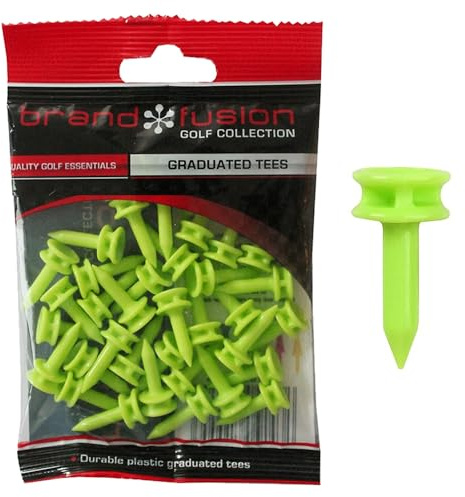 Graduated Tees The Club Golf Tees gradués en Plastique Vert Citron 2,5 x 89,9 cm Graduated Castle Lime – Packs individuels Unisexe, Taille Unique