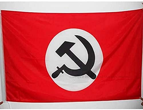 AZ FLAG - Drapeau URSS Parti national bolchevique - 150x90 cm - Drapeau Communiste 100% Polyester Avec Fourreau et cordelette - Pavillon 110 g