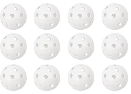 Champion Sports 9 Hollow Plastic Baseballs - Athletic Baseball Equipment - Practice Baseballs Plastic Hollow - Regulation Size Balls - Fun for All Ages - Lightweight/Durable - Pack of 12