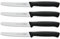 F. DICK Allzweckmesser-Set ProDynamic (4X Messer mit Klinge 12 cm, X55CrMo14 Stahl, nichtrostend, 56° HRC) 85700032, Schwarz