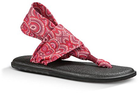 Sanuk Damen Yoga Sling 2 Prints Sandale, Burgunderrot Multi Radio Love, 38 EU