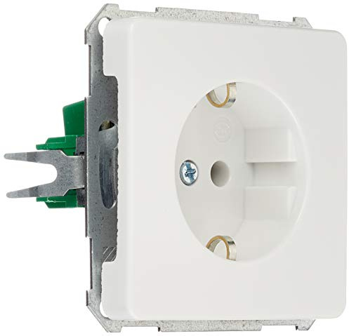 Schneider Electric Elso Steckdose, 1-fach, 16A, Fashion/Riva/Scala, Steckklemme, Unterputz, reinweiss, Artikelnummer 205004