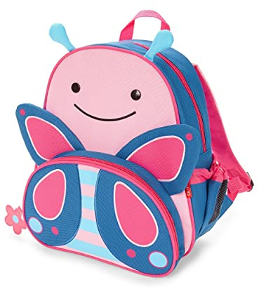Skip Hop 210225 Zoo Kleinkind Rucksack, mit Namensschild, mehrfarbig, Schmetterling Blossom