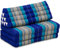 livasia Thaikissen 3 Auflagen für Paare XXL - 190x80x8cm - Dreieckskissen Klappmatratze, extrabreit Kapok, Rückenkissen faltbar, Thaimatte zum Klappen, Meditationskissen (Blau)