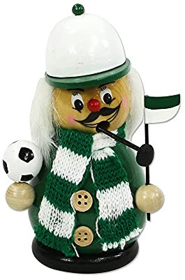 Dekohelden24 Räuchermann als Fussballer mit grün/weissem Outfit, ca. 12 cm