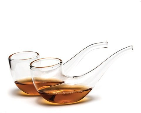 Bar Lot de 2 verres type pipe à brandy originale