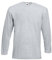 FRUIT OF THE LOOM Mens Long Sleeve T Shirt Heather Grey Large