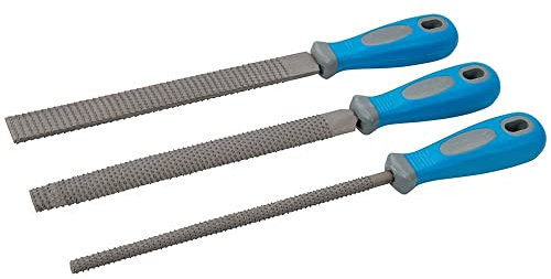 Silverline MS104 Wood Rasp Set 3pce 200 mm, Silver