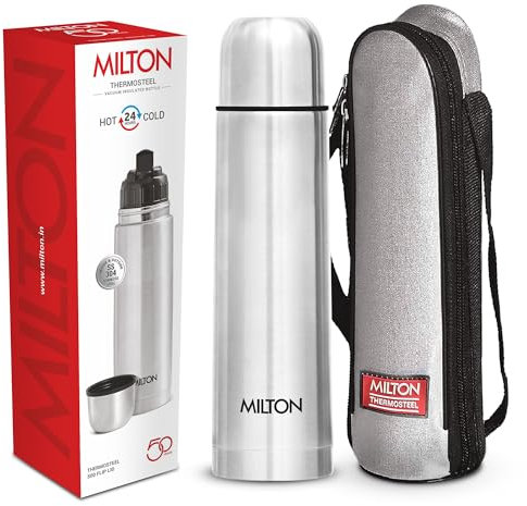 Milton Vacuum Flask for Hot Drink 500 ml (16 oz), Stainless Steel Double Walled Insulated Water Bottle for 24 Hour Hot and Cold Drinks, Leak Proof, BPA Free, Thermosteel Flip Lid
