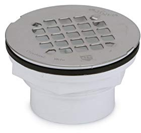 Oatey 42097 101 PS PVC-Solvent Weld Shower Drain with Stainless Steel Strainer, 2-Inch