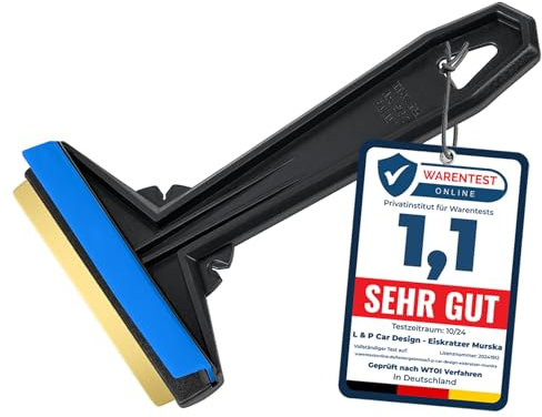 Eiskratzer Auto Messing - Murska TESTSIEGER 2024* - schnell, mühelos & schonend - Scheibenkratzer Auto - effizient sicher Schneekratzer Auto - Premium HIPS & Messingklinge - Finnland - Farbe zufällig