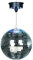 Ibiza - DISCO1-30 - Sfera sfaccettata di 30 cm di diametro con base a 18 LED e catena di 20 cm - Alimentazione a batteria