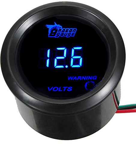 Mintice 12V Auto 2 52mm Universale Digitale LED Blu Leggero Manometro Tensione Volt Indicatore Calibro di Auto Motore Misuratore Meter