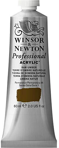 Winsor & Newton 2320554 Professional Acrylfarbe in Künstlerqualität, hohe Farbbrillanz & Deckkraft, Archivqualität, 60ml Tube - Umbra Natur