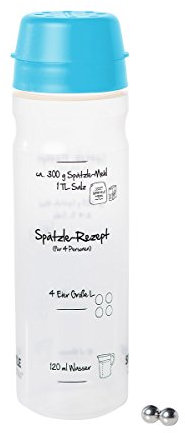 Spätzle-Shaker (BLAU) für 4 Portionen selbstgemachte Spätzle (875ml) Das patentierte Original Eine praktische Innovation fürs vereinfachte Spätzle machen Made in Germany