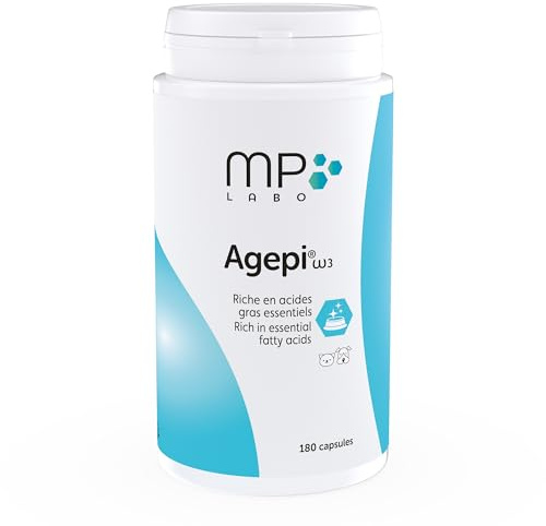 MP Labo Agepi® Omega 3 - 180 Capsules pour Chien et Chat - Riche en Acides Gras Essentiels
