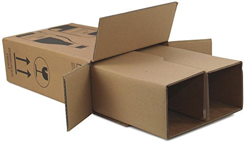 10 x Cajas de Cartón de botellas de vino de cartón para 2 botellas de vino (PTZ Certificado – DHL)