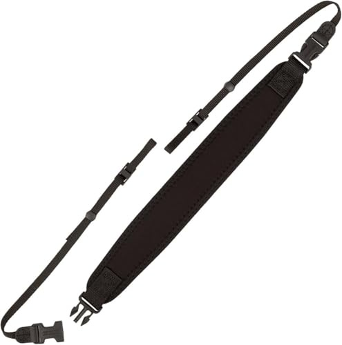 OP/TECH USA Super Classic Strap – 3/8-Inch (Black) | Comfortable Camera Neck Strap, DSLR Camera Strap, & Binocular Strap for Secure Carry