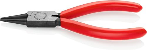 Knipex Alicate de boca redonda negro atramentado, recubiertos de plástico 125 mm 22 01 125