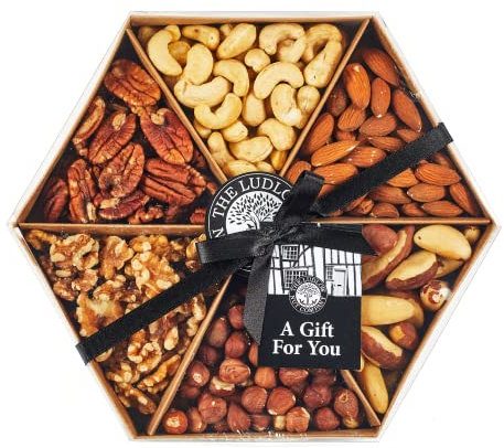 The Ludlow Nut Company Whole Nut Selection Gift-Tray - Assorted Nut Gift Set - 520 Gram