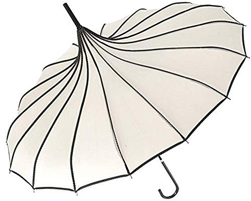 VIVI SKY Pagoda Peak Old-fashionable Ingenuity Umbrella Parasol (Ivory)