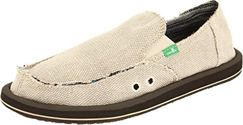 Sanuk Herren Men's Hemp Slip on Slipper, Beige Natural, 39.5 EU