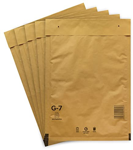 50 Versandtaschen Luftpolsterumschläge DIN A4 haftklebend Luftpolsterversandtaschen Luftpolstertaschen Gr. G/7 G7 braun (250mm x 350 mm) Umschläge gepolstert Polsterumschlag Taschen