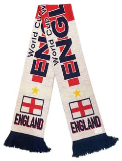 England National Football Team – Premium Fan Schal, Versand sofort aus den USA, Weiß, Large